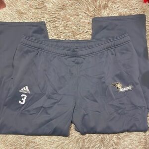 ADIDAS Gray Lindenwood‎ Basketball Straight Leg Sweatpants sz 2XL